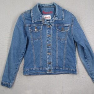 Vintage Chemin de Fer Womens Denim Jacket Blue Medium Wash Size L